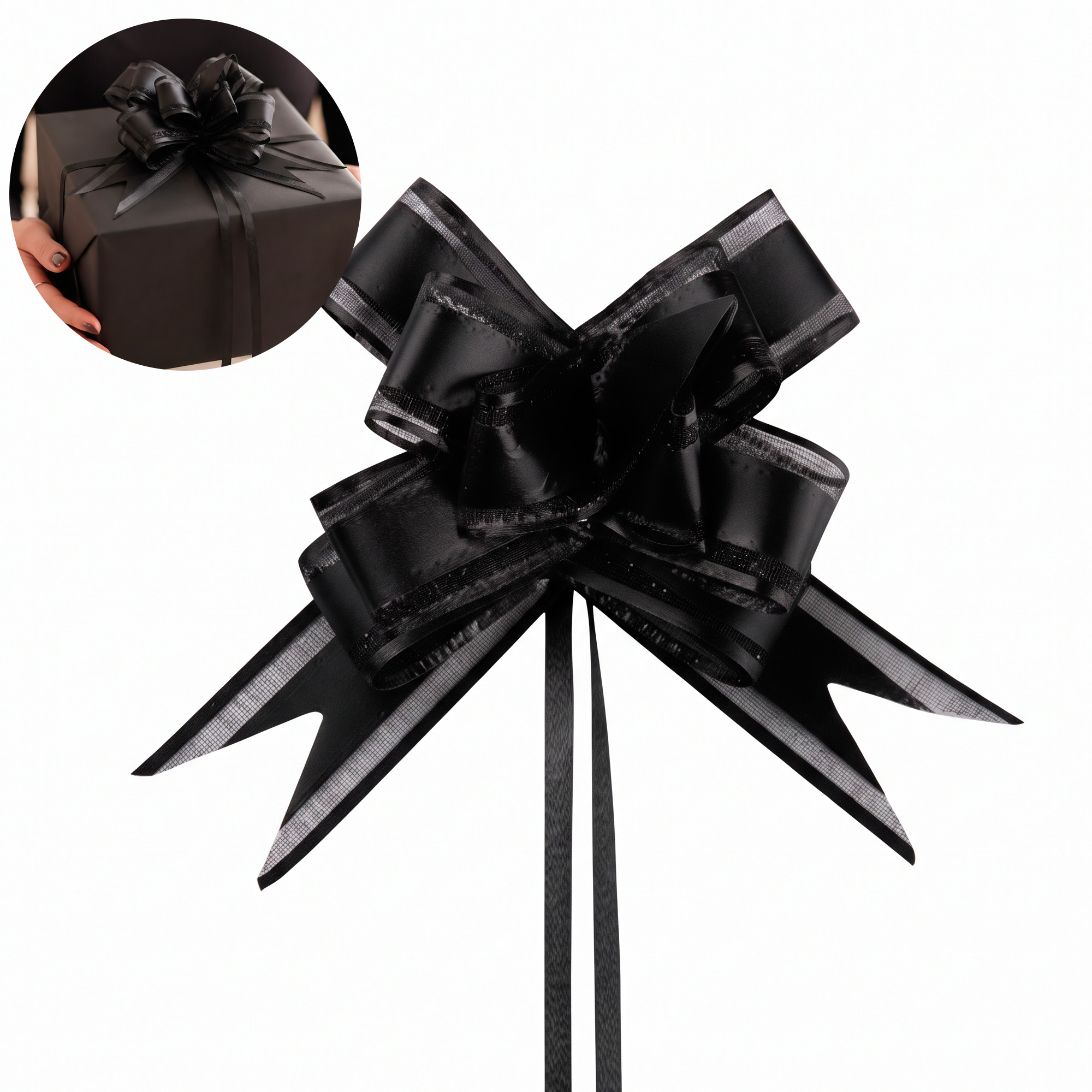 10 Cintas Lazos De Regalo Organza 30MM Navidad Colores 7