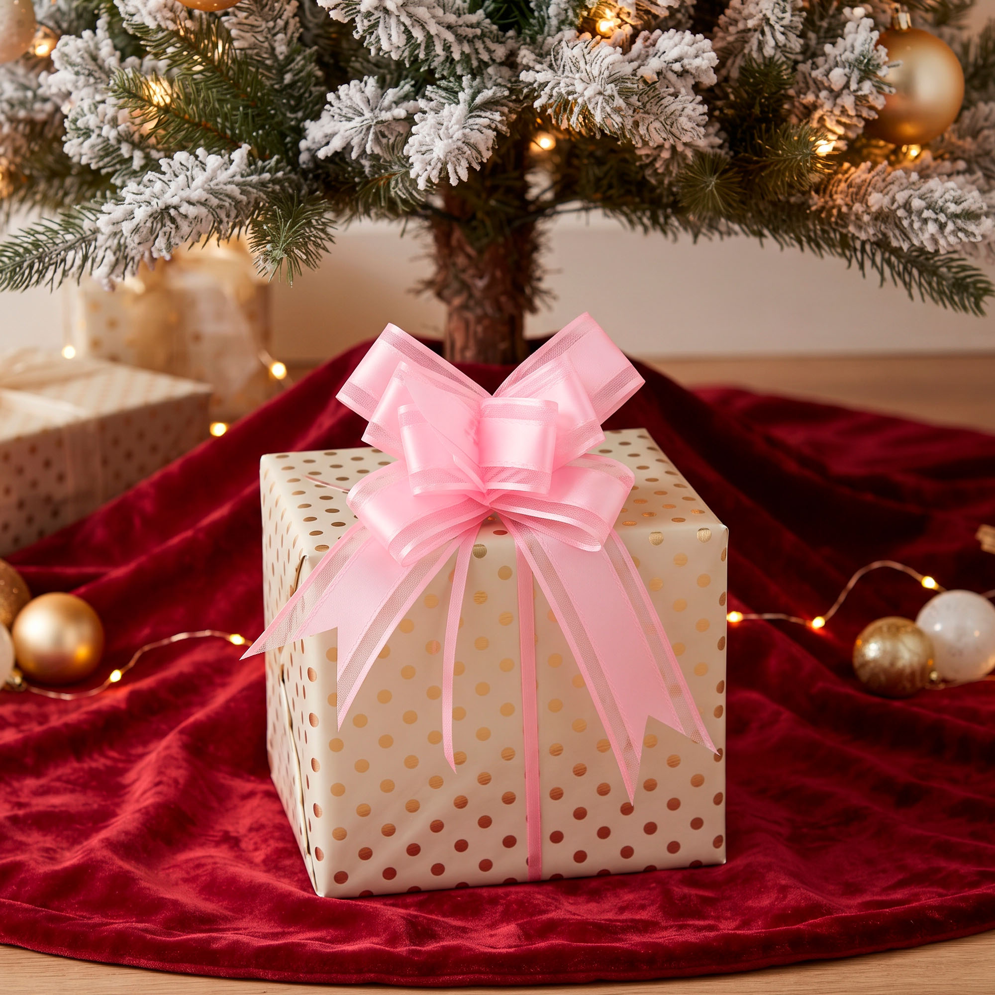 10 Cintas Lazos De Regalo Organza 30MM Navidad Colores 9