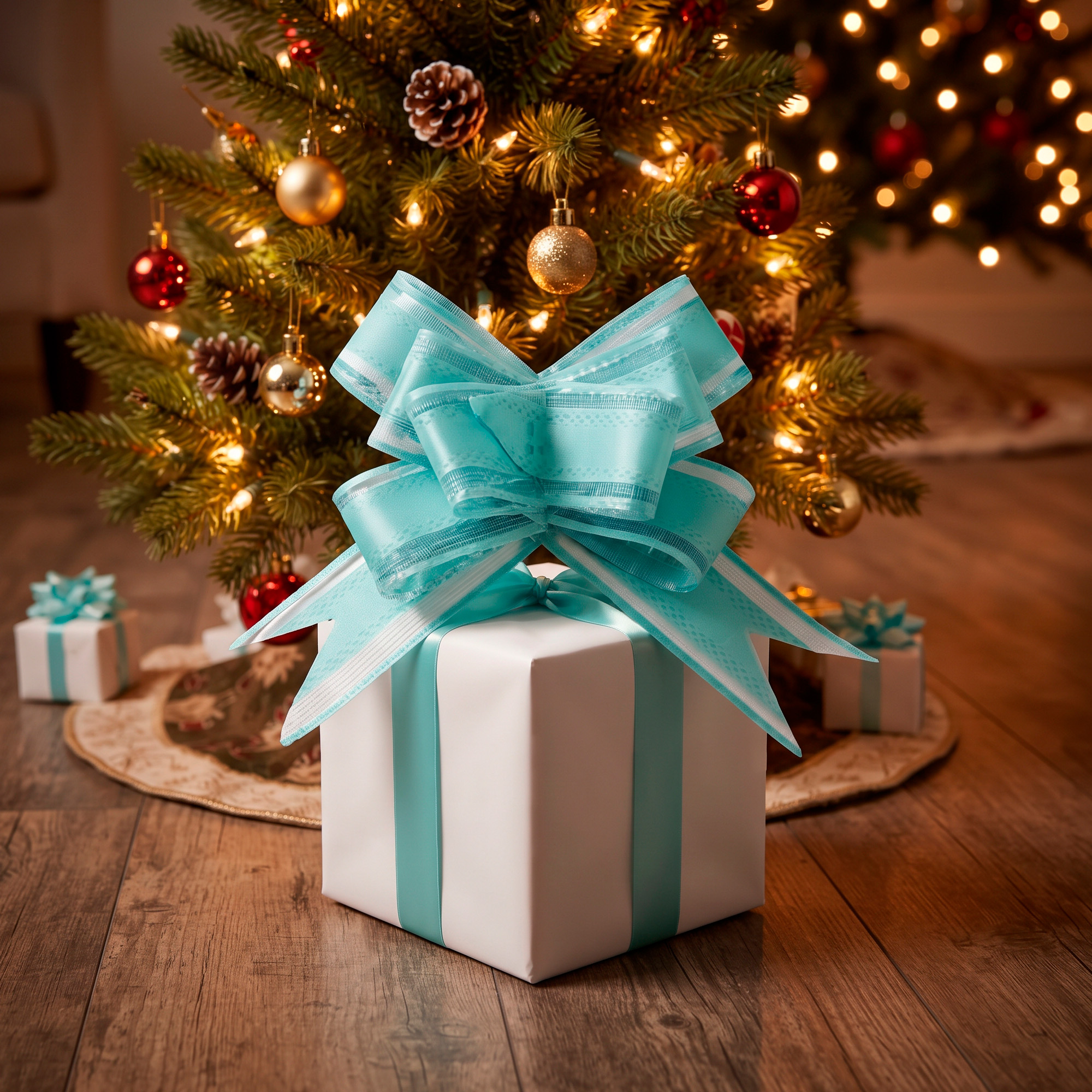 10 Cintas Lazos De Regalo Organza 30MM Navidad Colores 16