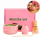 Set De Té Matcha Rosa Estilo Japonés Con Batidor Bambu Y Tazón Ceramico - Miniatura 1