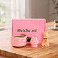 Set De Té Matcha Rosa Estilo Japonés Con Batidor Bambu Y Tazón Ceramico - Miniatura 9