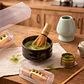 Set De Té Matcha 3 Pcz Estilo Japonés Verde Batidor Bambu Y Tazón Ceramico  - Miniatura 8