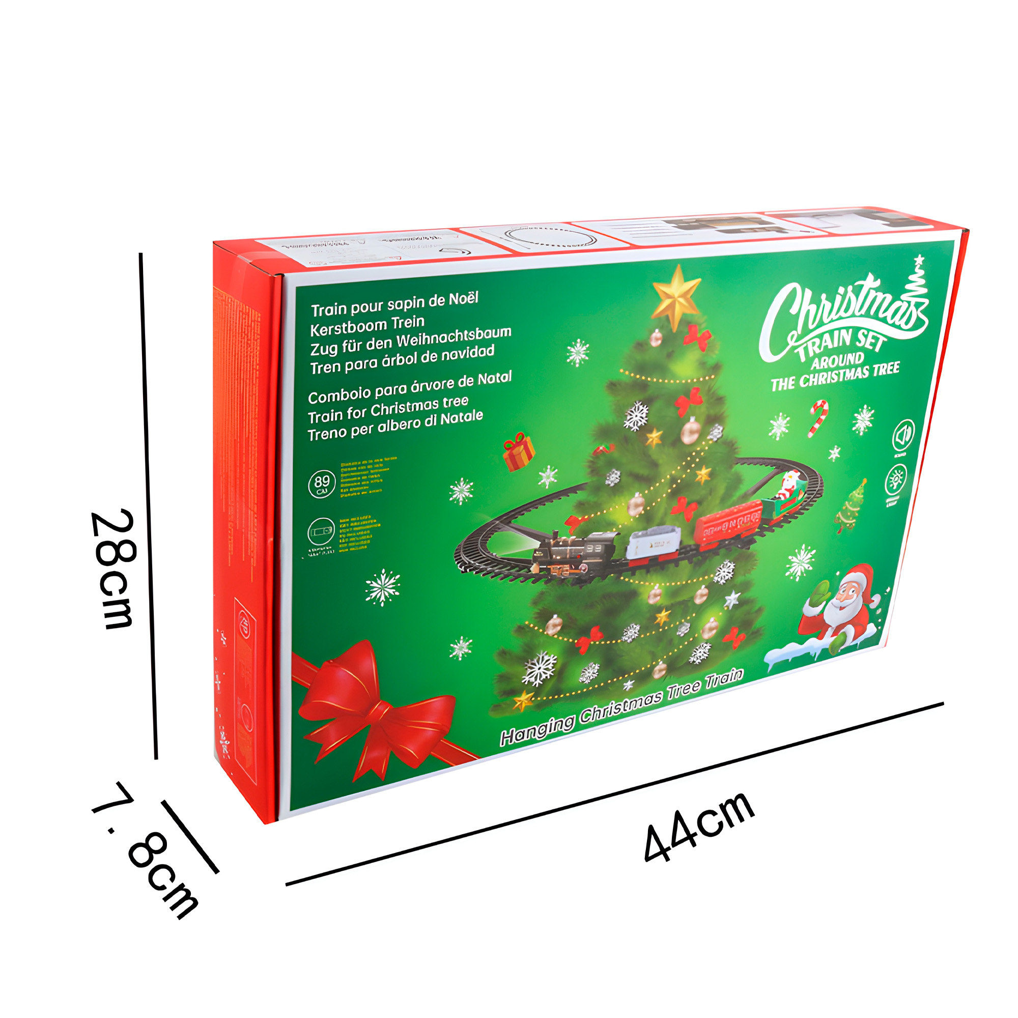 Tren Eléctrico Árbol De Navidad Sonidos festivos Luces 4