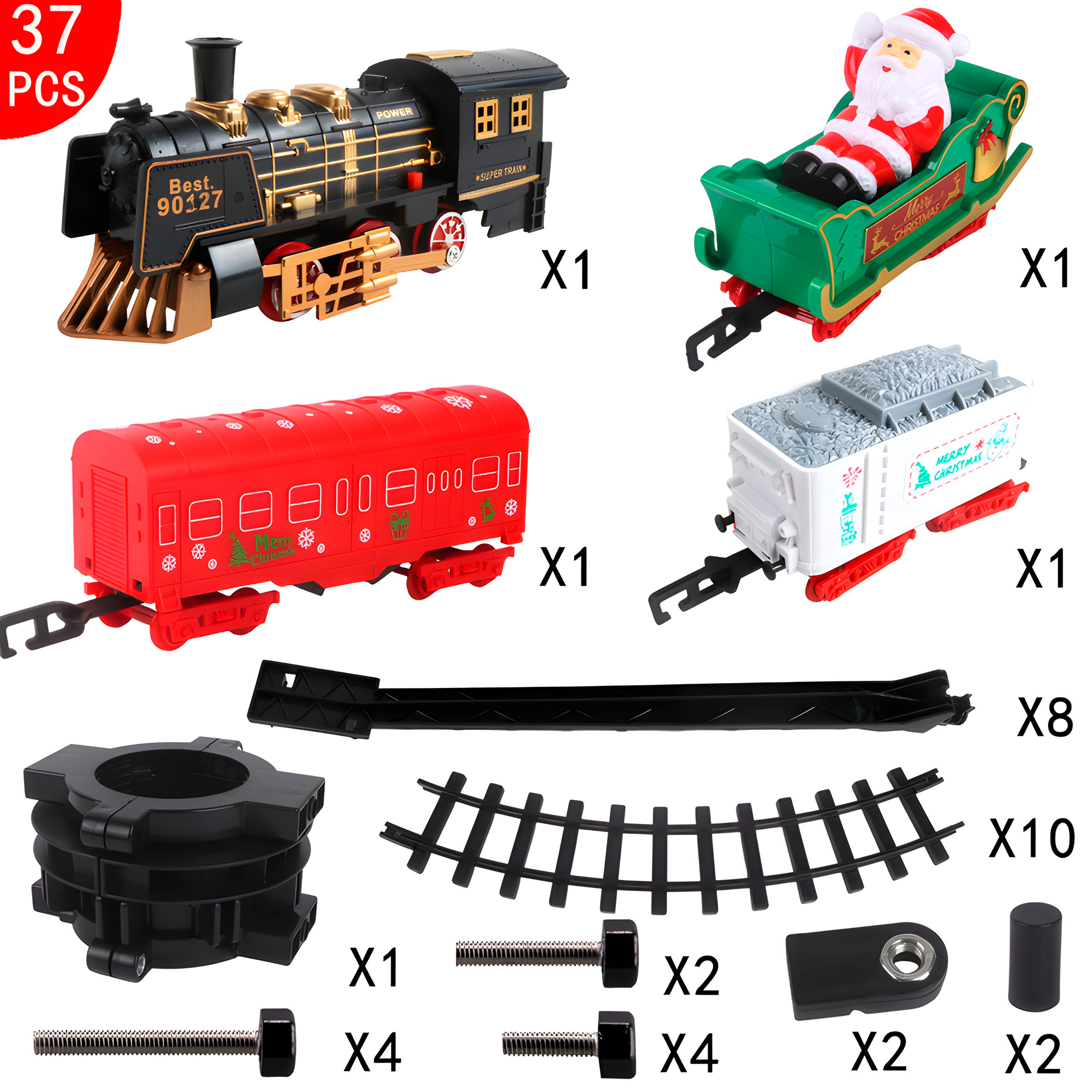 Tren Eléctrico Árbol De Navidad Sonidos festivos Luces 5