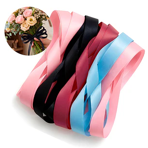 Cinta Satin Roja Para Envolver Flores Ramos Floristería 1 Cm X 80 Mtrs