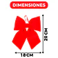 Lazo Navideño Rojo Colgante Decorativo Adorno 20 x 18 CM - Miniatura 2