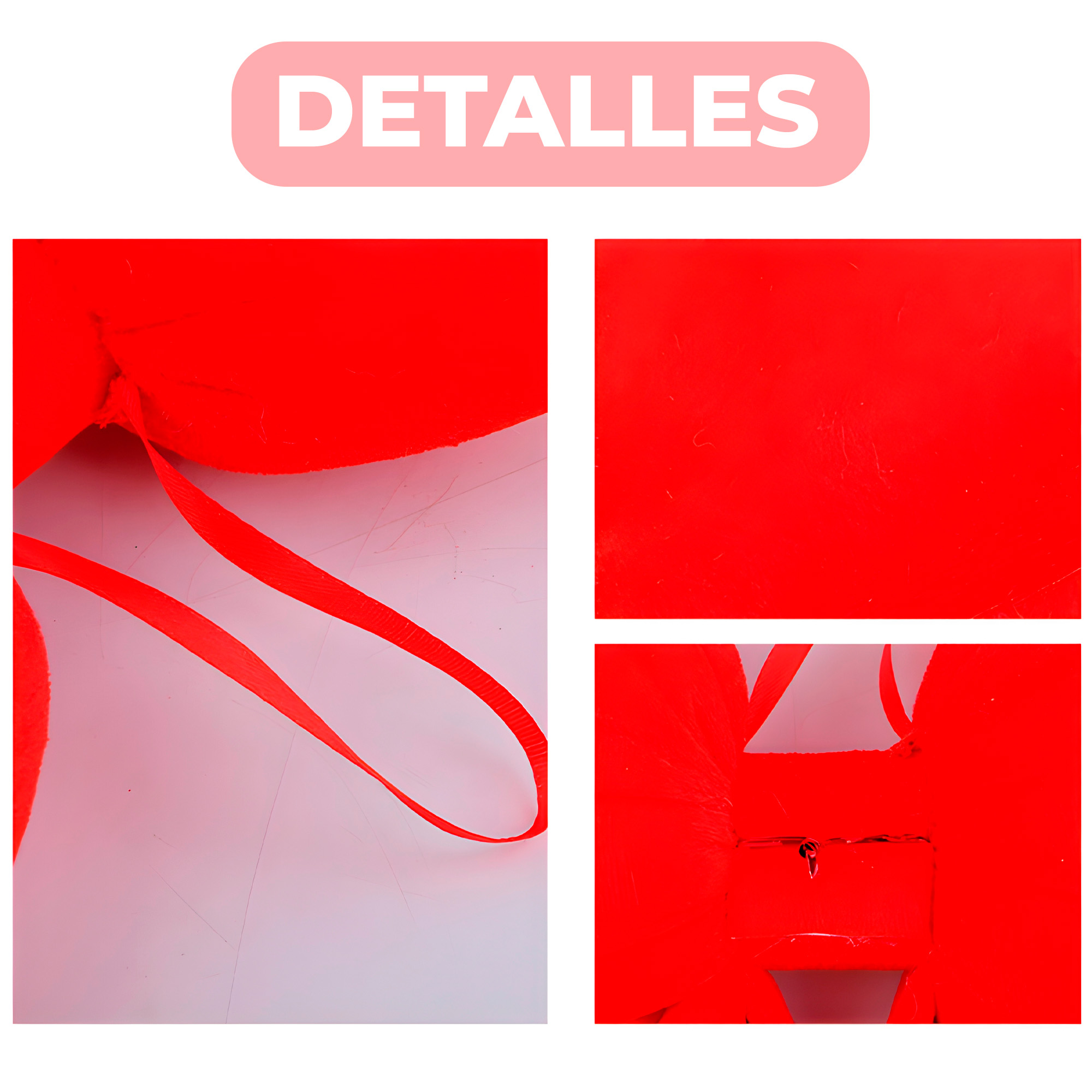 Lazo Navideño Rojo Colgante Decorativo Adorno 20 x 18 CM 4