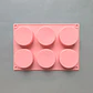Molde de silicona Cilindrico para velas 6 Cavidades 5,7x2.5 cm - Miniatura 3