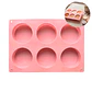 Molde de silicona Cilindrico para velas 6 Cavidades 5,7x2.5 cm - Miniatura 1