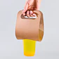 Portavasos Café Kraft 38.9X15CM Desechable Biodegradable Vasos Bebidas - Miniatura 2