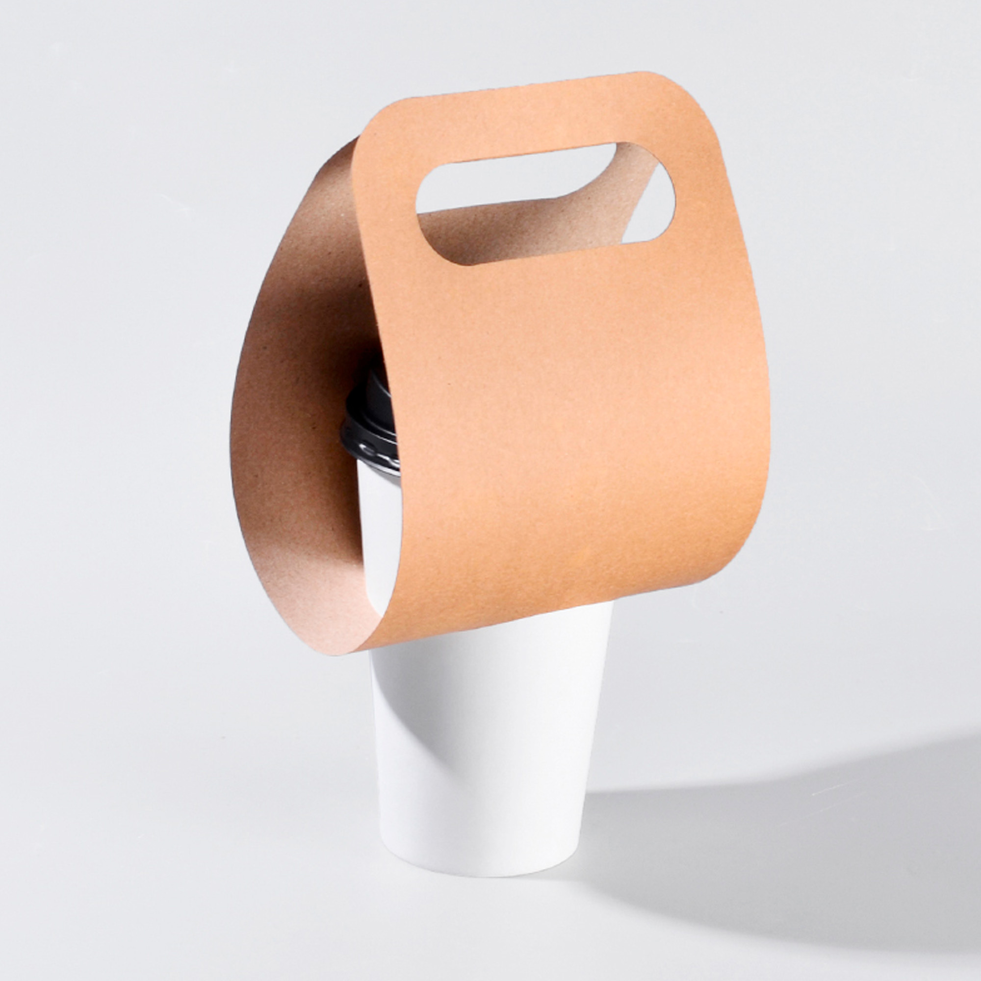 Portavasos Café Kraft 38.9X15CM Desechable Biodegradable Vasos Bebidas 3