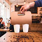 Portavasos Café Kraft 38.9X24CM Desechable Biodegradable Vasos Bebidas - Miniatura 5