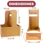 Portavasos Kraft Desechables 2 Espacios Cafe Bebidas Asas 22.5 X 17.5 X 8 CM - Miniatura 2