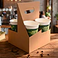 Portavasos Kraft Desechables 4 Espacios Cafe Bebidas Asas 24 X 18 X 18 CM - Miniatura 9