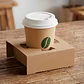 Portavasos Individual Kraft Desechables Cafe Bebidas 9.8 X 9 X 3.5 CM - Miniatura 2