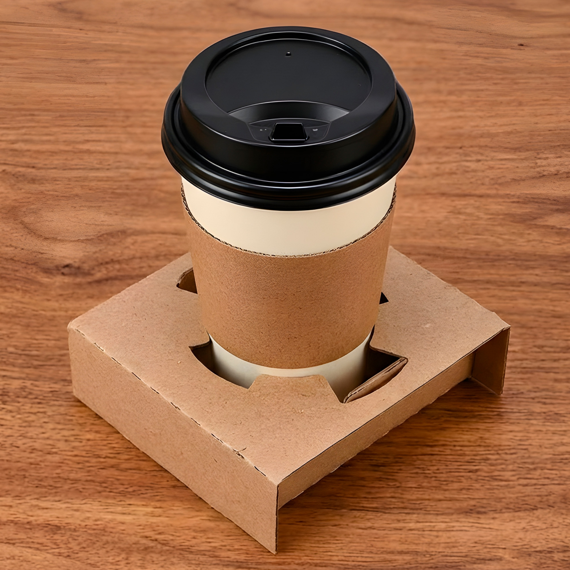 Portavasos Individual Kraft Desechables Cafe Bebidas 9.8 X 9 X 3.5 CM 5