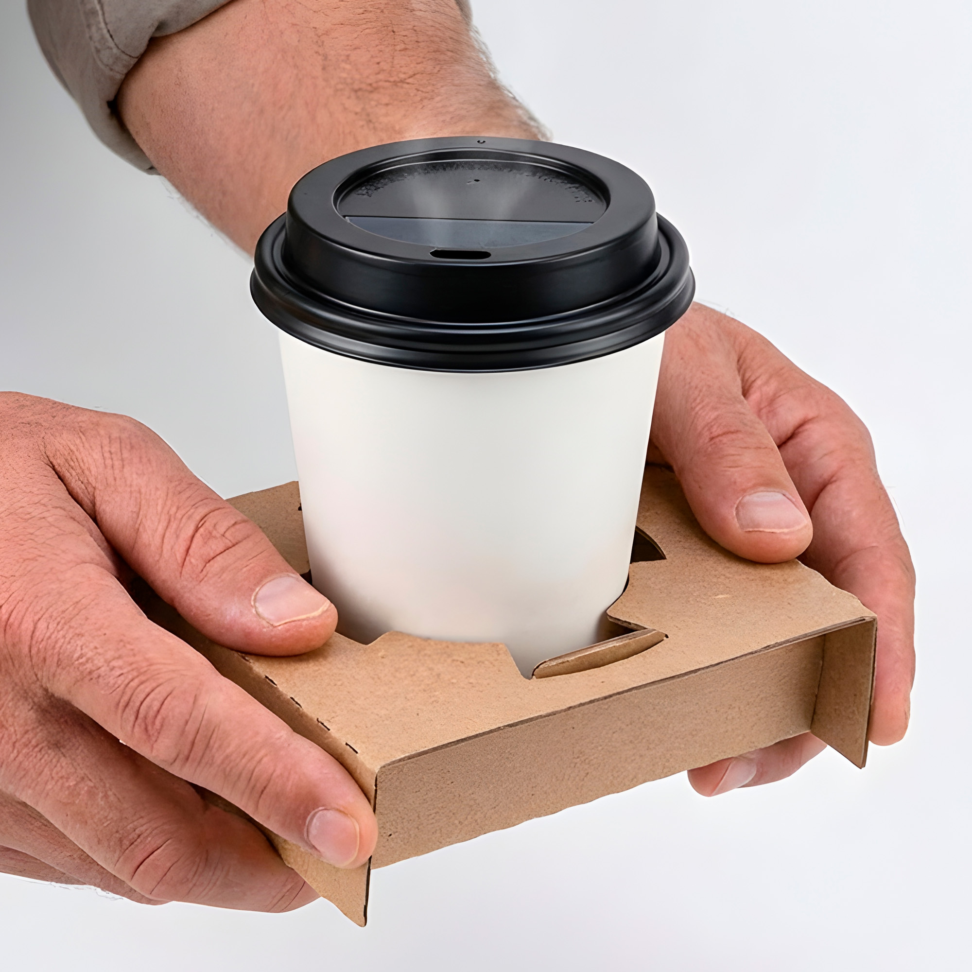 Portavasos Individual Kraft Desechables Cafe Bebidas 9.8 X 9 X 3.5 CM 7