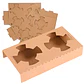 Portavasos Doble Kraft Desechables Cafe Bebidas 20 X 10.1 X 3.5CM - Miniatura 3