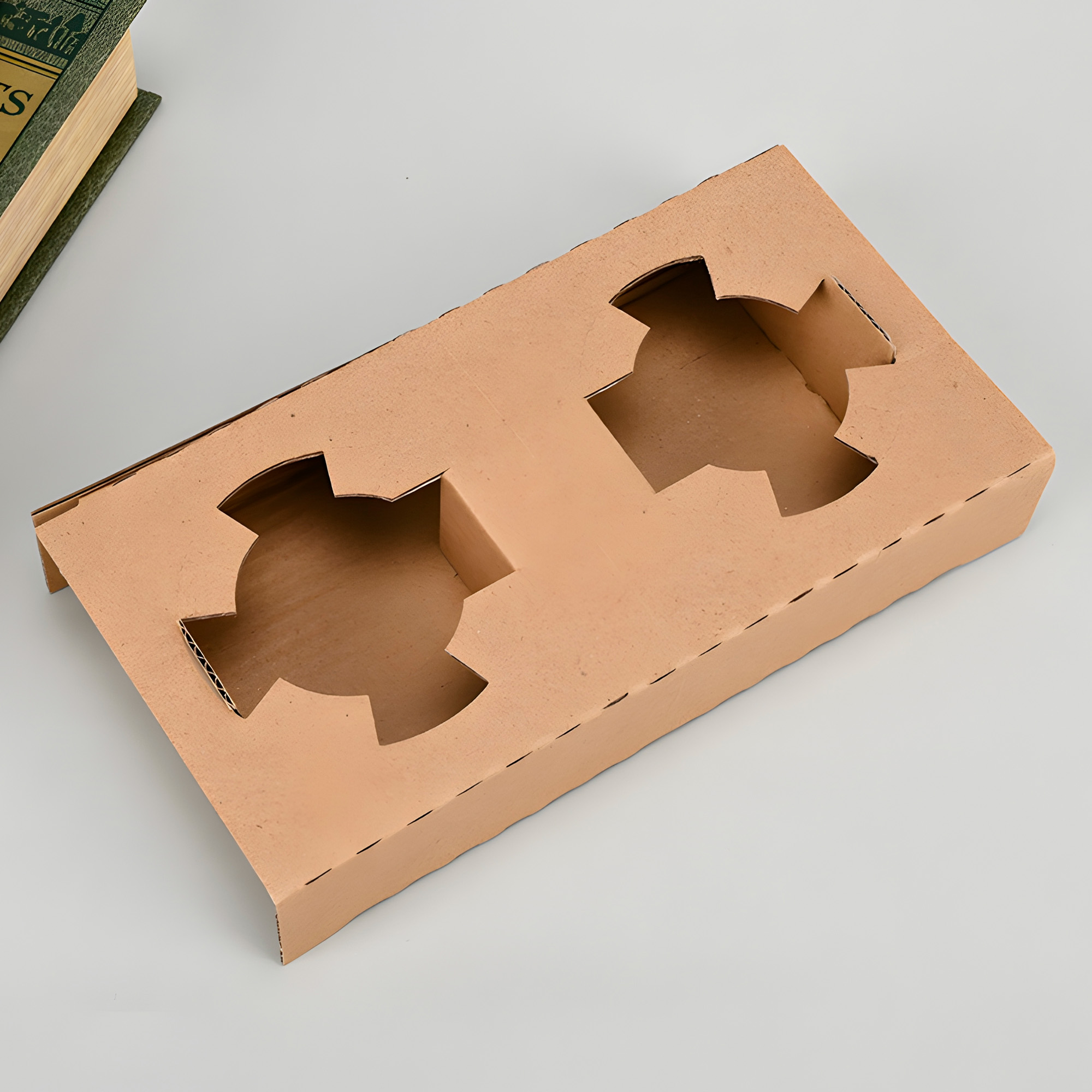Portavasos Doble Kraft Desechables Cafe Bebidas 20 X 10.1 X 3.5CM 4