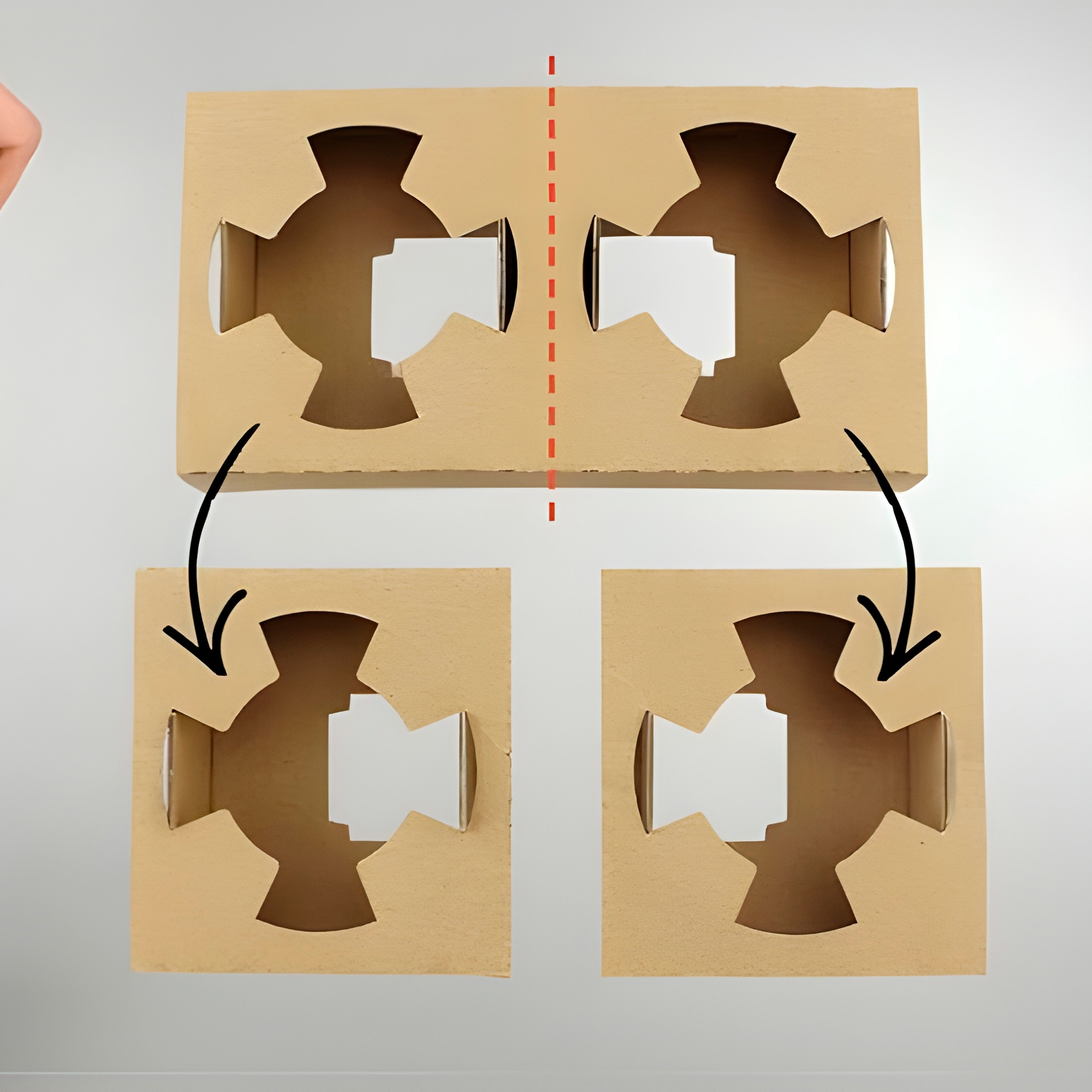 Portavasos Doble Kraft Desechables Cafe Bebidas 20 X 10.1 X 3.5CM 6