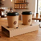 Portavasos Doble Kraft Desechables Cafe Bebidas 20 X 10.1 X 3.5CM - Miniatura 7