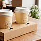 Portavasos Doble Kraft Desechables Cafe Bebidas 20 X 10.1 X 3.5CM - Miniatura 8