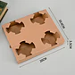 Portavasos Cuadruple Kraft Desechables Cafe Bebidas 20 X 16.6 X 3.5 CM - Miniatura 2