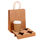 Portavasos Cuadruple Kraft Desechables Cafe Bebidas 20 X 16.6 X 3.5 CM - Miniatura 9
