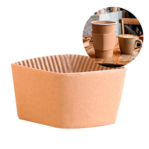 Manga Para Vaso De Café Cubrevasos Kraft 300 ML Bebidas Calientes Frias