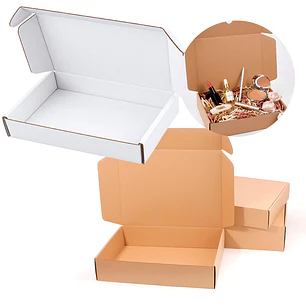 Cajas De Cartón Autoarmables 30x20x8cm Rectangular Embalaje Almacenamiento