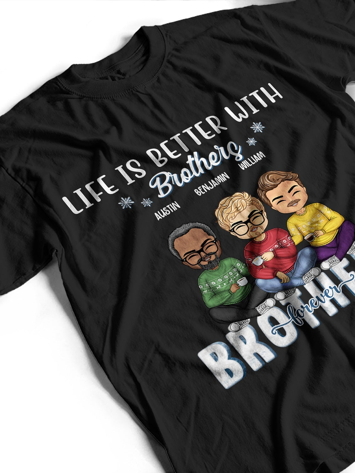 Life Is Better With Sisters & Brothers - Christmas Gift For Siblings And Best Friends - Personalized Custom Hoodie 3