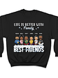 Life Is Better With Sisters & Brothers - Christmas Gift For Siblings And Best Friends - Personalized Custom Hoodie - Vorschaubild 5