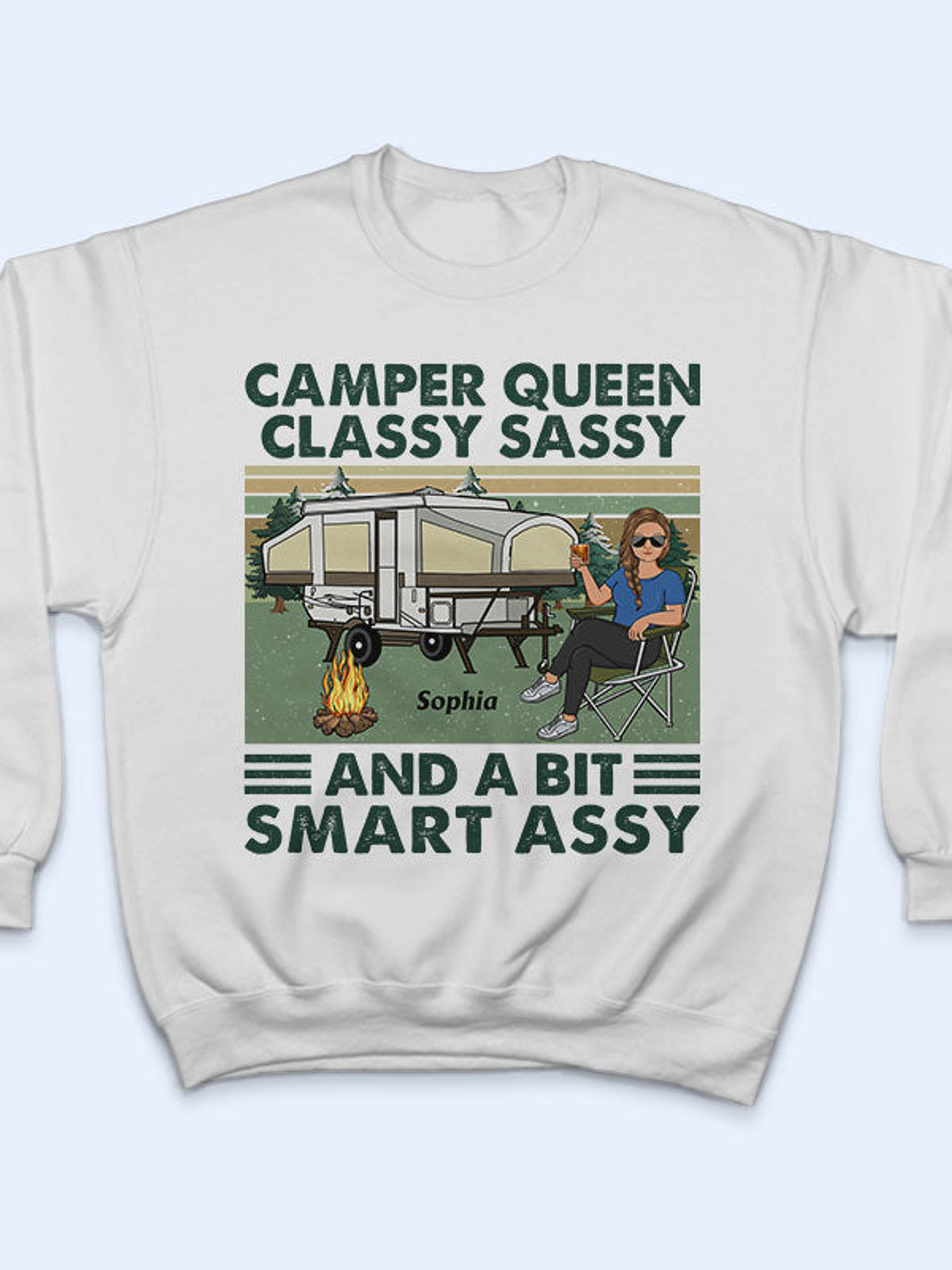 Camper Queen Classy Sassy - Gift For Camping Lovers - Personalized Custom T Shirt 5