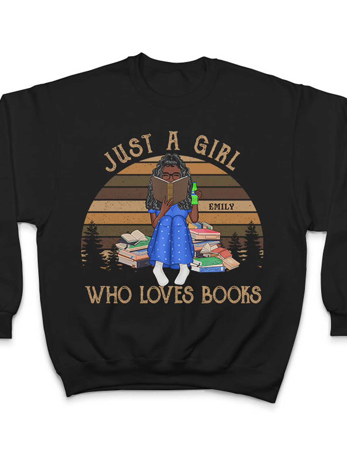 Just A Girl Who Loves Books Reading Vintage - Gift For Book Lovers - Personalized Custom T Shirt 5