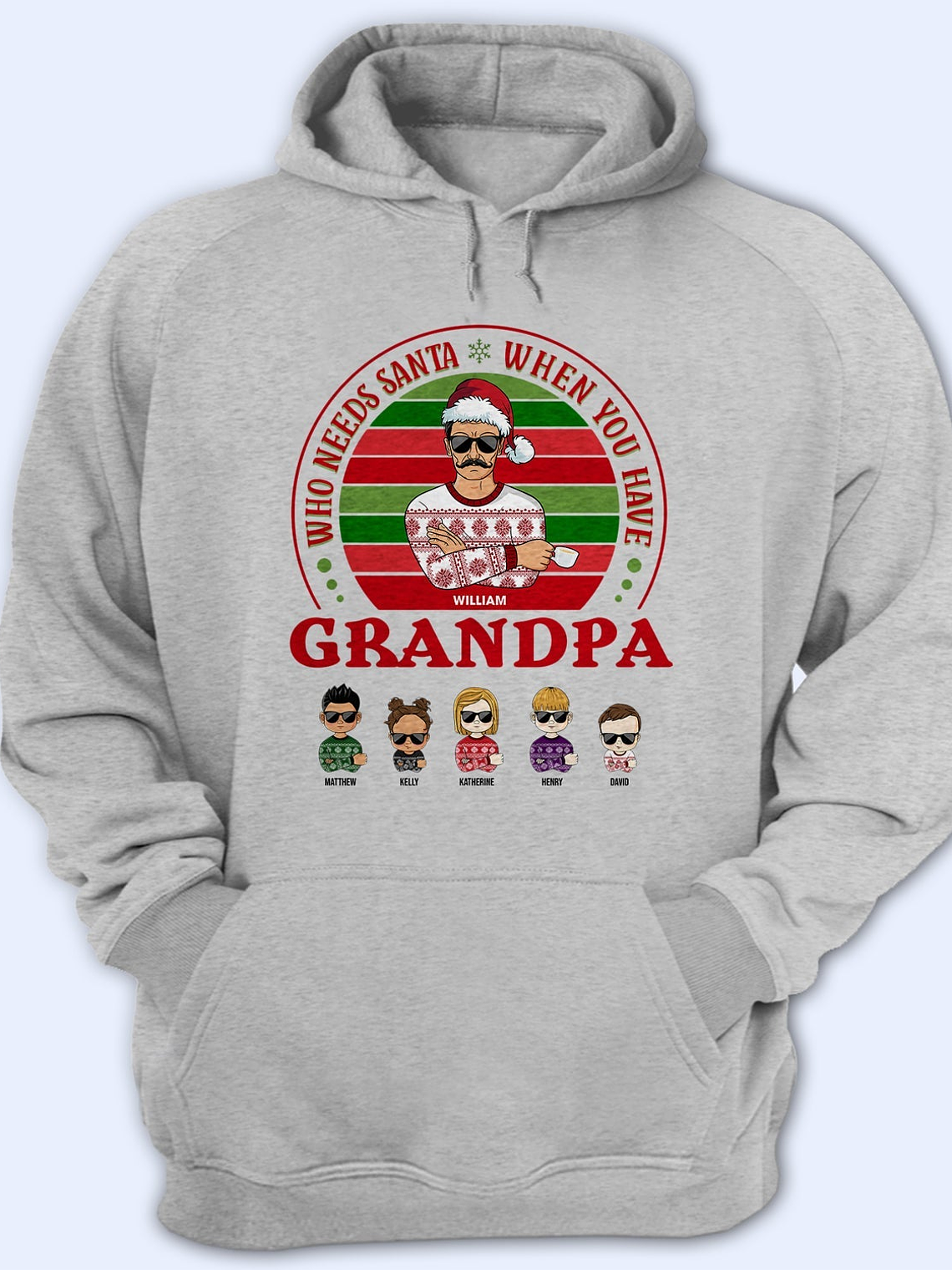 Family Who Needs Santa - Christmas Gift For Parents & Grandparents - Personalized Custom T Shirt 1