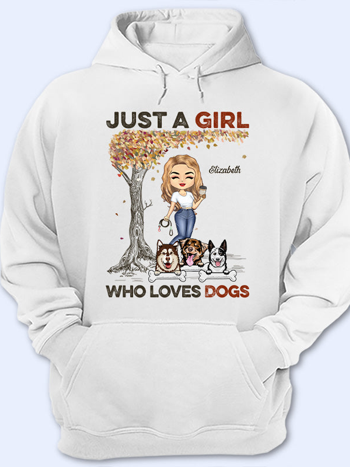 Just A Girl Who Loves Dogs - Gift For Dog Lovers - Personalized Custom T Shirt 1