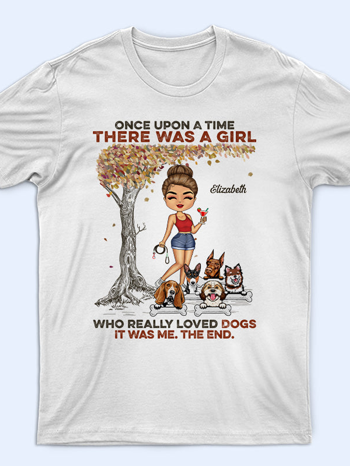 Just A Girl Who Loves Dogs - Gift For Dog Lovers - Personalized Custom T Shirt 2