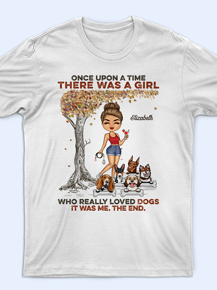 Just A Girl Who Loves Dogs - Gift For Dog Lovers - Personalized Custom T Shirt 2