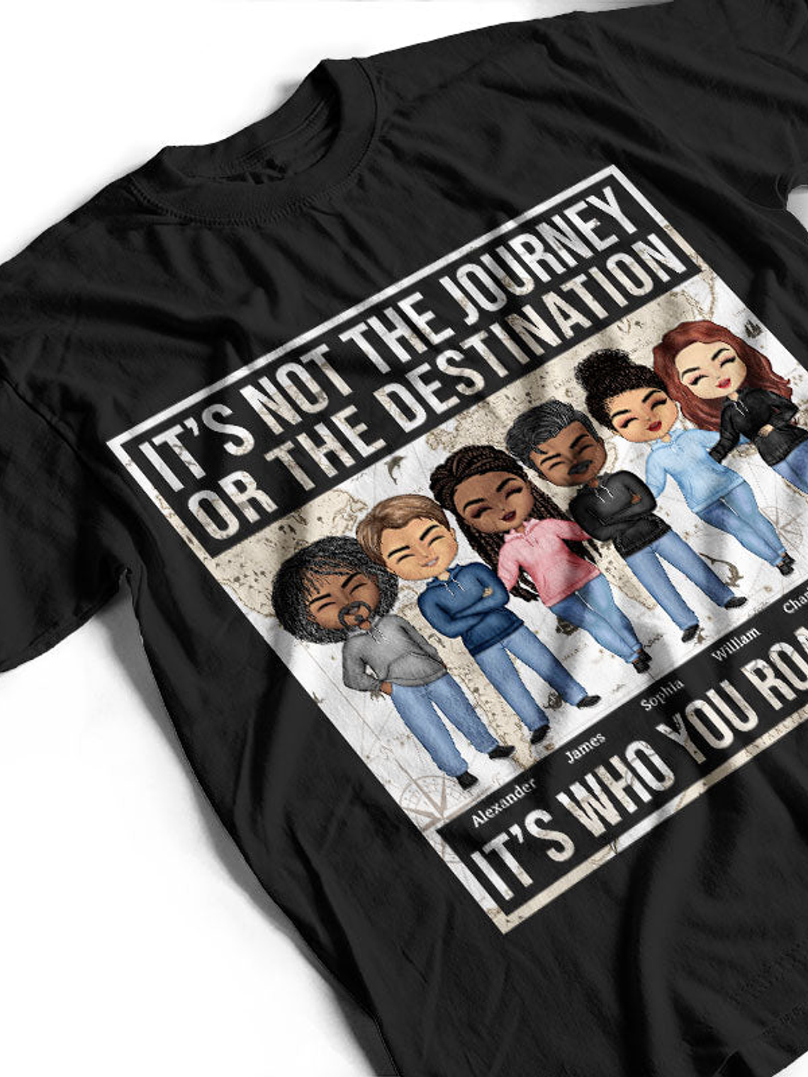 Not The Journey It's Who You Roam With Friends - BFF Bestie Gift - Personalized Custom Hoodie 5