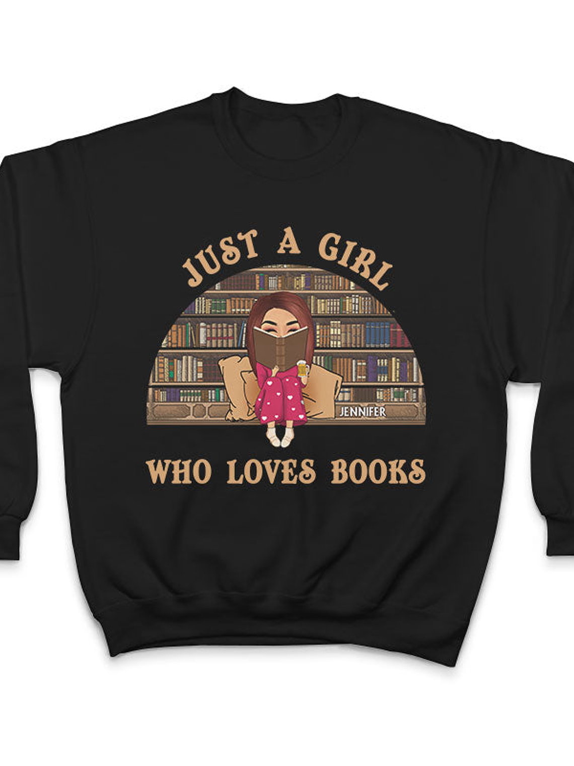 Reading Chibi Girl Just A Girl Who Loves Books - Personalized Custom Hoodie 5