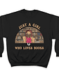 Reading Chibi Girl Just A Girl Who Loves Books - Personalized Custom Hoodie - Vorschaubild 5