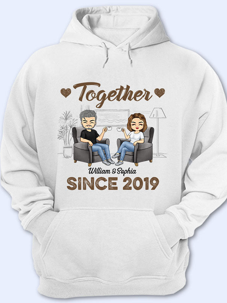 Together Since Husband Wife - Gift For Couples - Personalized Custom T Shirt 1