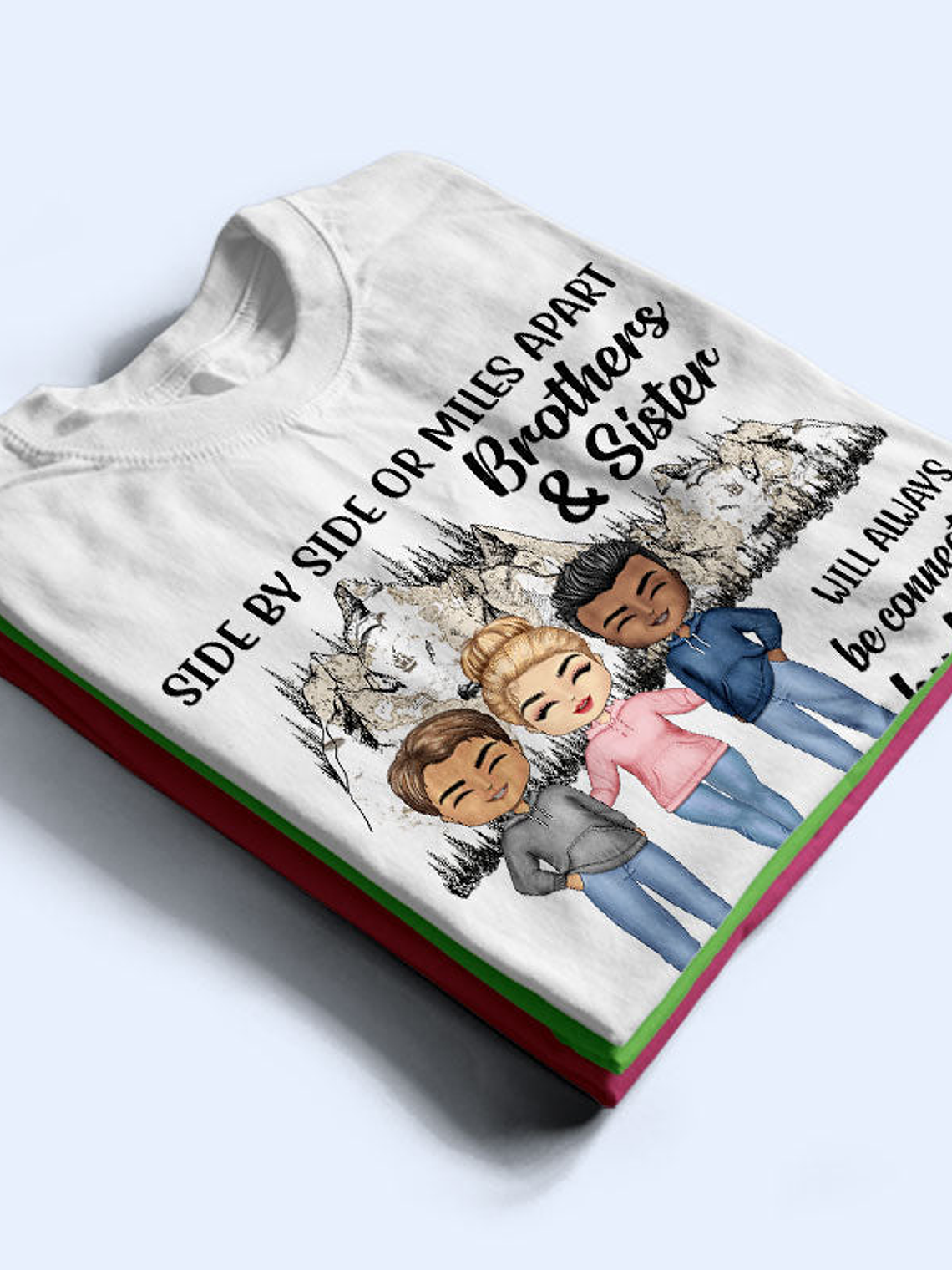 Connected By Heart Hoodie Friends - BFF Bestie Gift - Personalized Custom Hoodie 3