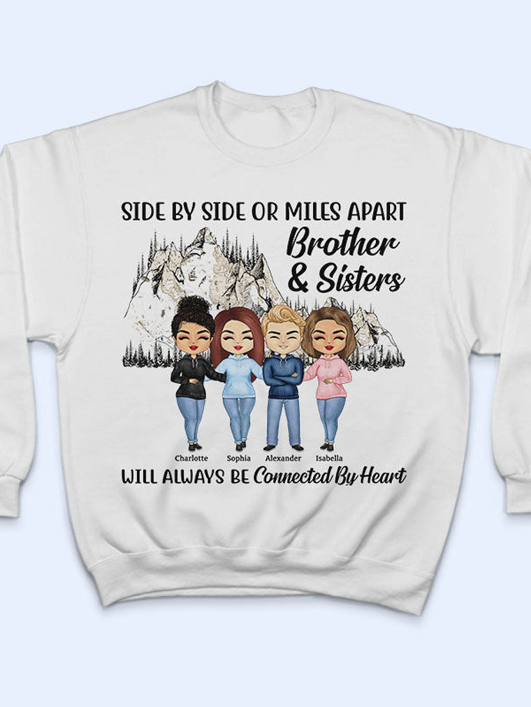 Connected By Heart Hoodie Friends - BFF Bestie Gift - Personalized Custom Hoodie 4