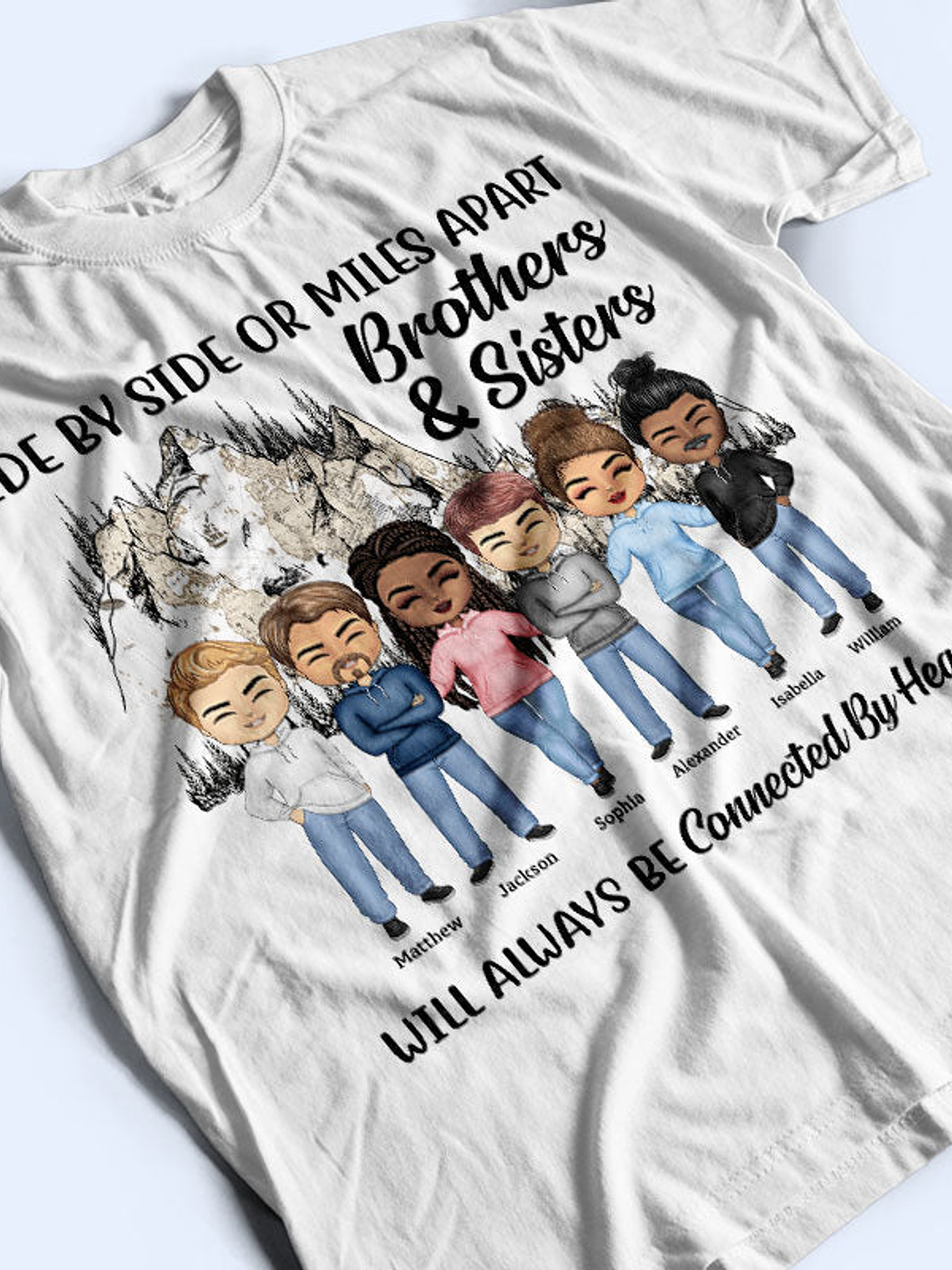 Connected By Heart Hoodie Friends - BFF Bestie Gift - Personalized Custom Hoodie 5