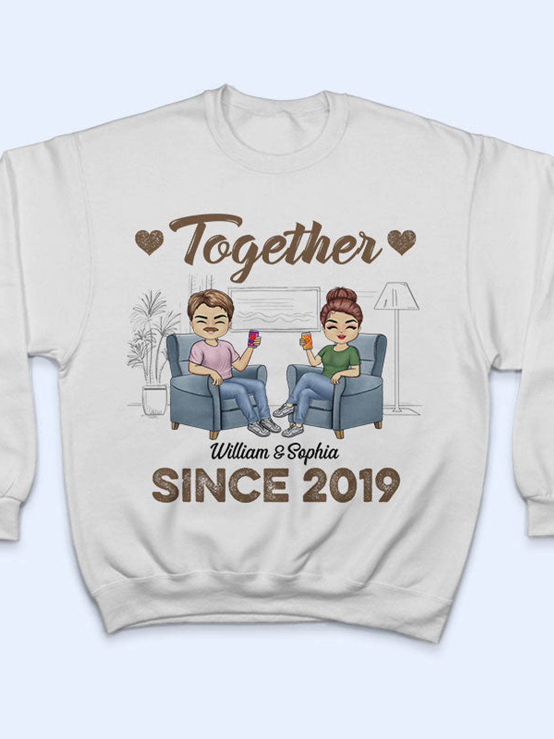 Together Since Husband Wife - Gift For Couples - Personalized Custom T Shirt 5