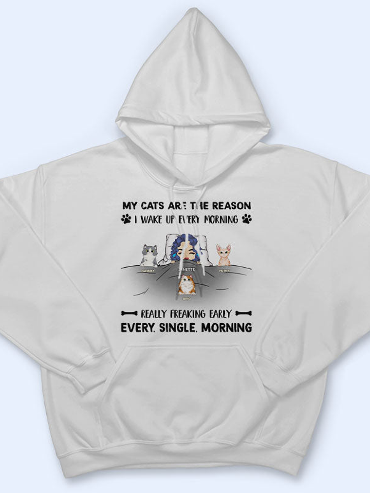 Every Single Morning - Gift For Dog And Cat Lovers - Personalized Custom Hoodie 4