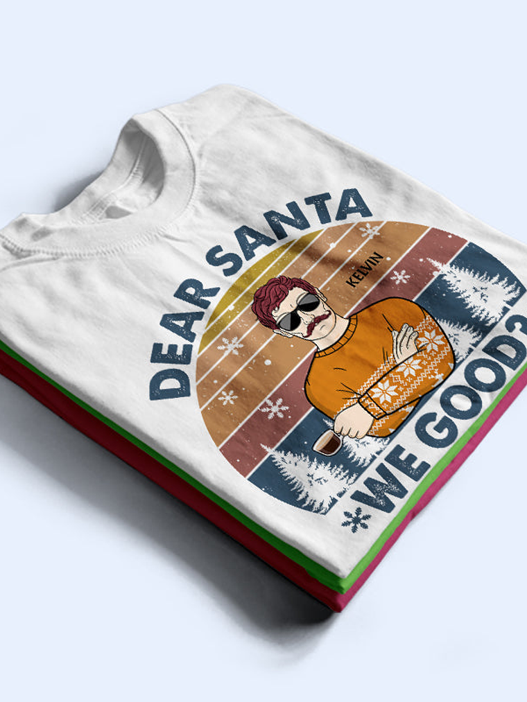 Dear Santa Define Good Couple Family Brother Sister Sibling - Christmas Gift - Personalized Custom T Shirt 2