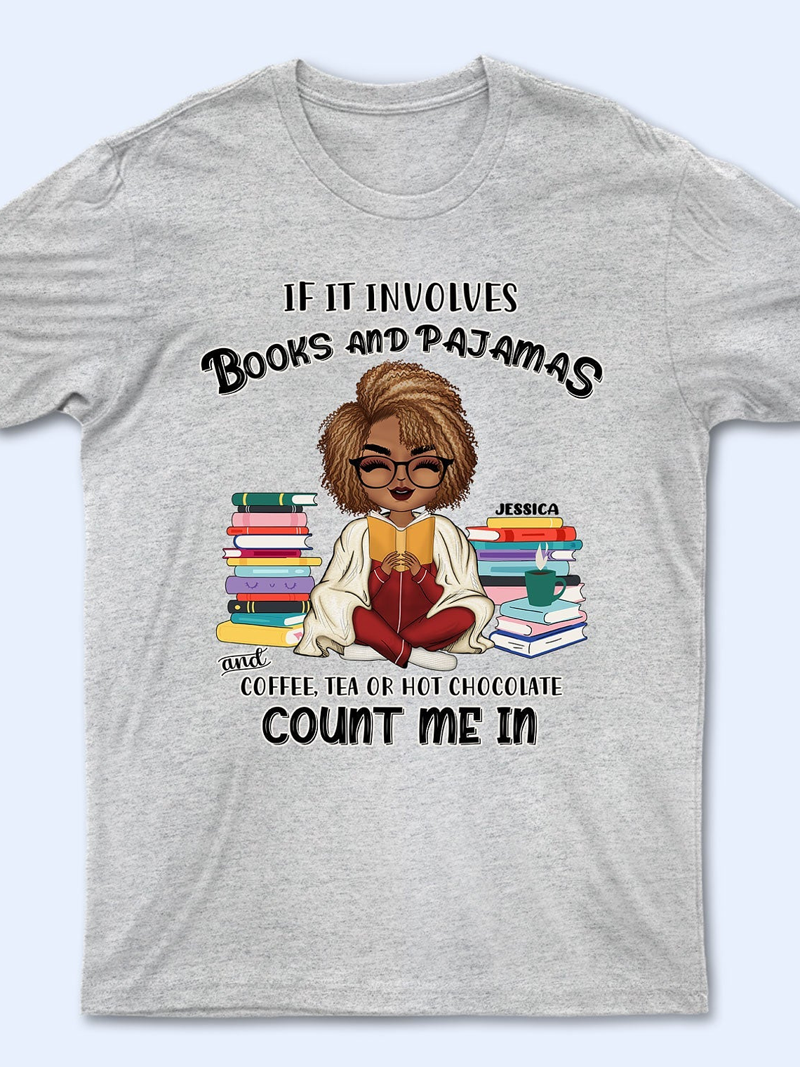 Reading Books And Pajamas - Personalized Custom Hoodie 3
