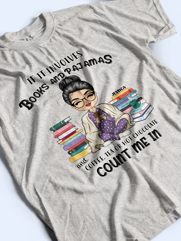 Reading Books And Pajamas - Personalized Custom Hoodie 4